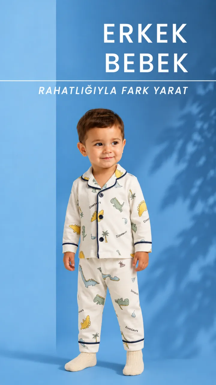 ERKEK BEBEK DİNOZOR DESENLERİ