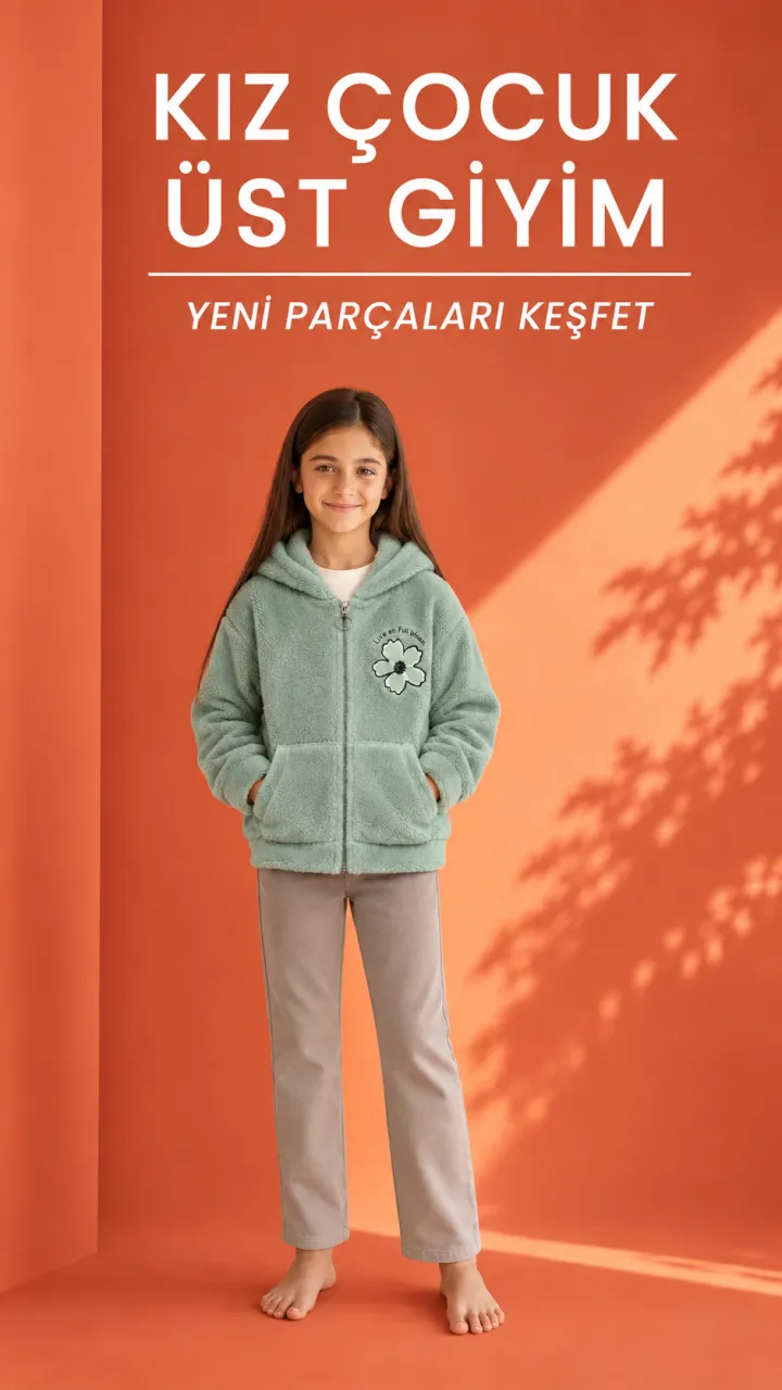 KIZ ÇOCUK ÜST GİYİM PELUŞ HIRKALAR